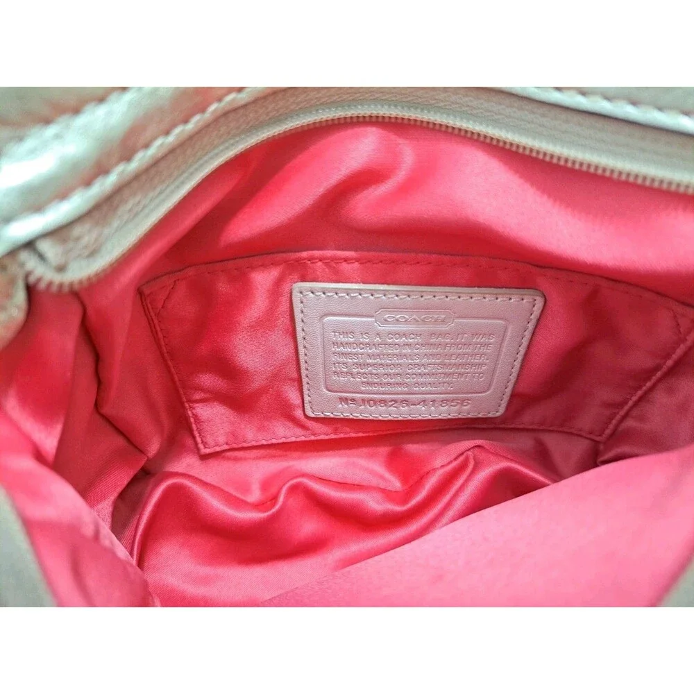 Coach Mini Zoe Vintage Hobo Shoulder Hand Bag 41856 Gold Chapagne Vintage